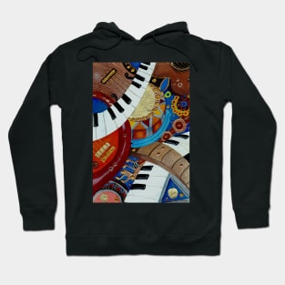 Musical Instrument Collage Hoodie